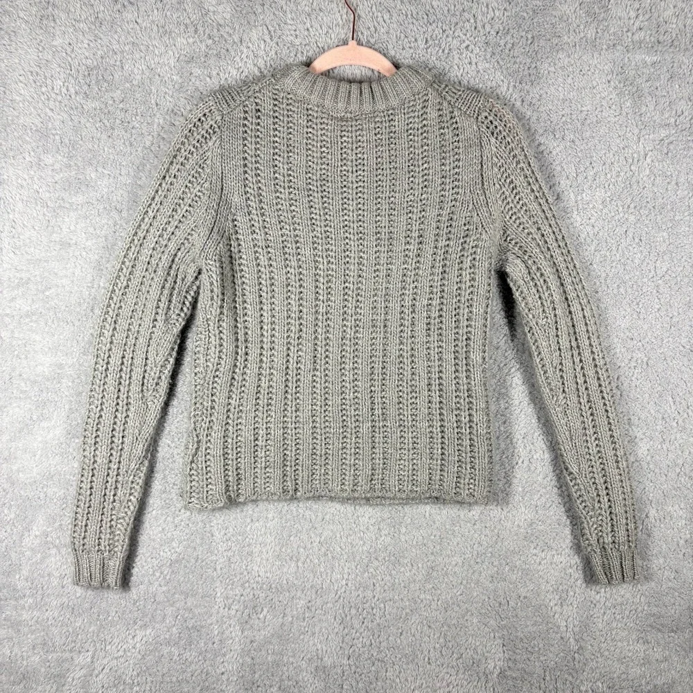Carve Designs Gray Ribbed Chunky Open‎ Knit Sweater Size XS Gray Wool Blend